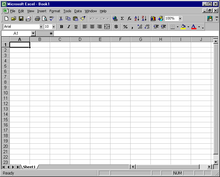Microsoft® Excel spreadsheet